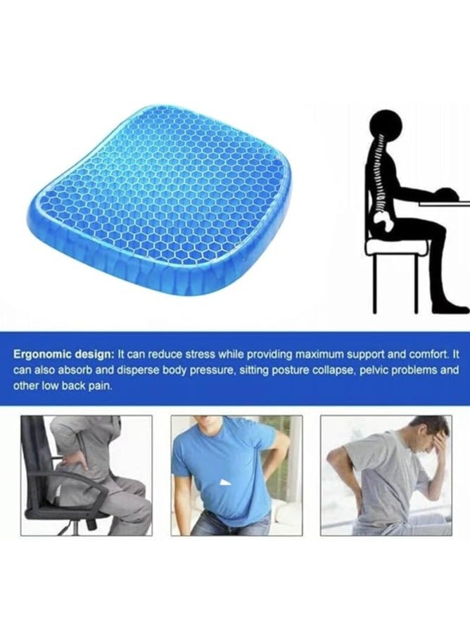 general Gel honeycomb seat comfort cushion, curved backrest support spine protector, pain relief, suitable for most chairs - Image 4