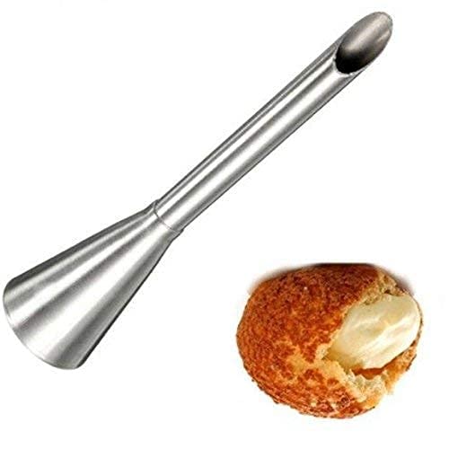 Perfect Pricee Cream Icing Piping Nozzle Tip Stainless Steel, Chocolate Filling Nozzle for Pasty, Puff, Cream Roll, Dessert, Doughnut, Eclair, Cupcake, Fondant Cake Decorating Long Bakeware Tip Nozzle - Image 2
