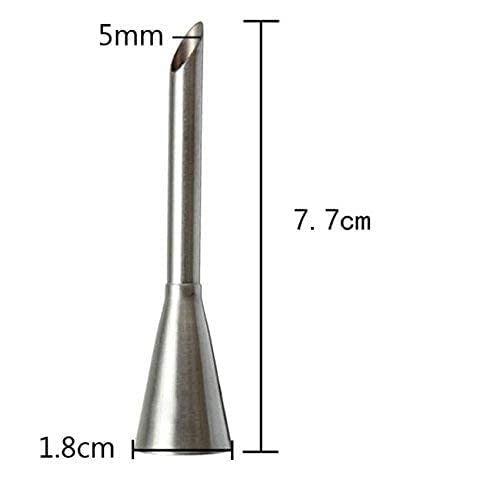 Perfect Pricee Cream Icing Piping Nozzle Tip Stainless Steel, Chocolate Filling Nozzle for Pasty, Puff, Cream Roll, Dessert, Doughnut, Eclair, Cupcake, Fondant Cake Decorating Long Bakeware Tip Nozzle - Image 4
