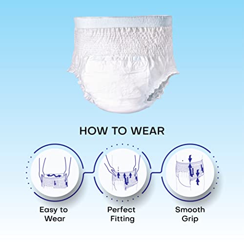 lyficare Classic Pants-Adult Diaper| Large-10Pcs|Pack of 1|WaistSize:76-121Cm|30-48Inch| Adult Diapers - L (10 Pieces) - Image 4