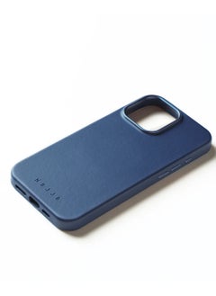 Mujjo Elevate your iPhone 16 Pro Max with the Full Leather Case in Monaco Blue with MagSafe. Crafted from premium leather, this luxurious case combines elegance and durability, providing a sleek, sophisticated look while offering superior protection.  - Image 3