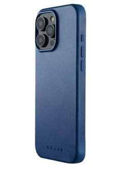 Mujjo Elevate your iPhone 16 Pro Max with the Full Leather Case in Monaco Blue with MagSafe. Crafted from premium leather, this luxurious case combines elegance and durability, providing a sleek, sophisticated look while offering superior protection.  - Image 1