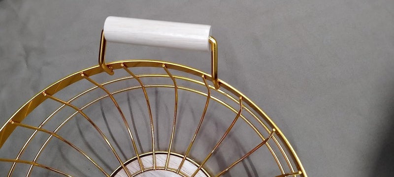Lavnik Metal Wire Fruit Basket,Geometric Round Fruits & Vegetables Basket, Fruit Basket for Kitchen|,Dining Table Basket for Fruits (29W *12H cm) Golden - Image 4