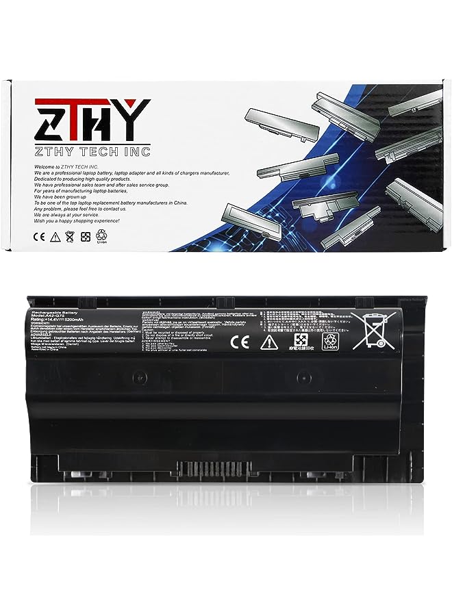 ZTHY 8 Cell A42-G75 Laptop Battery Compatible With Asus G75 G75Vm 3D G75Vw 3D G75Vx 3D G75V G75Vx G75Vm G75V G75Vw 3D Series 14.4V 74Wh 5200Mah - Image 1