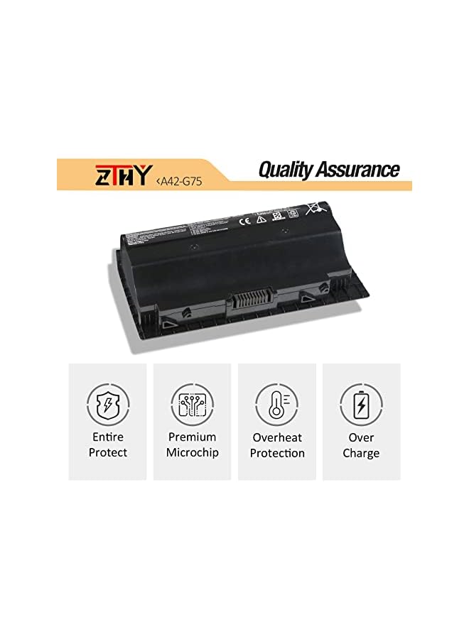 ZTHY 8 Cell A42-G75 Laptop Battery Compatible With Asus G75 G75Vm 3D G75Vw 3D G75Vx 3D G75V G75Vx G75Vm G75V G75Vw 3D Series 14.4V 74Wh 5200Mah - Image 3