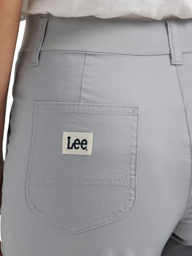 Lee Women's Ultra Lux Comfort with Flex-to-Go Utility Skimmer Capri Pant Material Gray 14 - Image 3