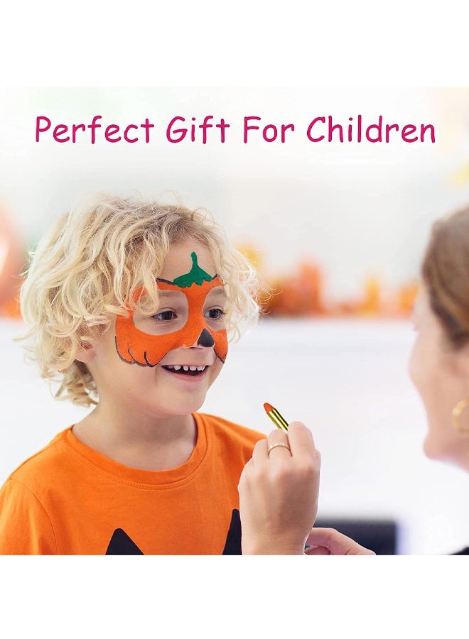 28 Colors Face Paint Crayons Kit, Safe Non Toxic Face Body Crayons for Kids Children, Bright Colors Body Painting Kit for Halloween Makeup, Party or Cosplay - Image 4