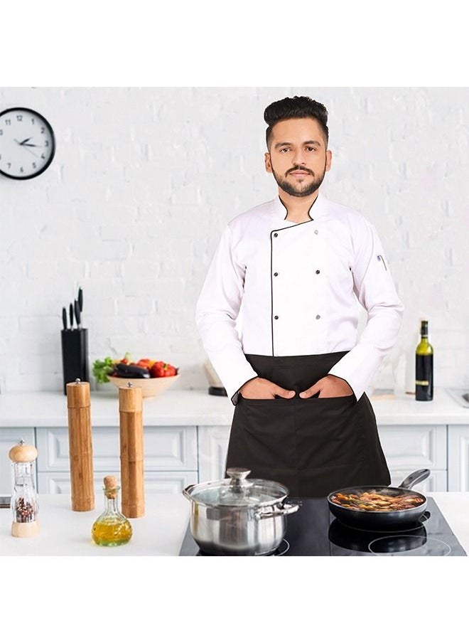 YANEK YANEK Kitchen Waist Apron | Unisex Chef Kitchen Adjustable Short Apron with Pockets | For Home, Restaurant, Cafe  - Image 5
