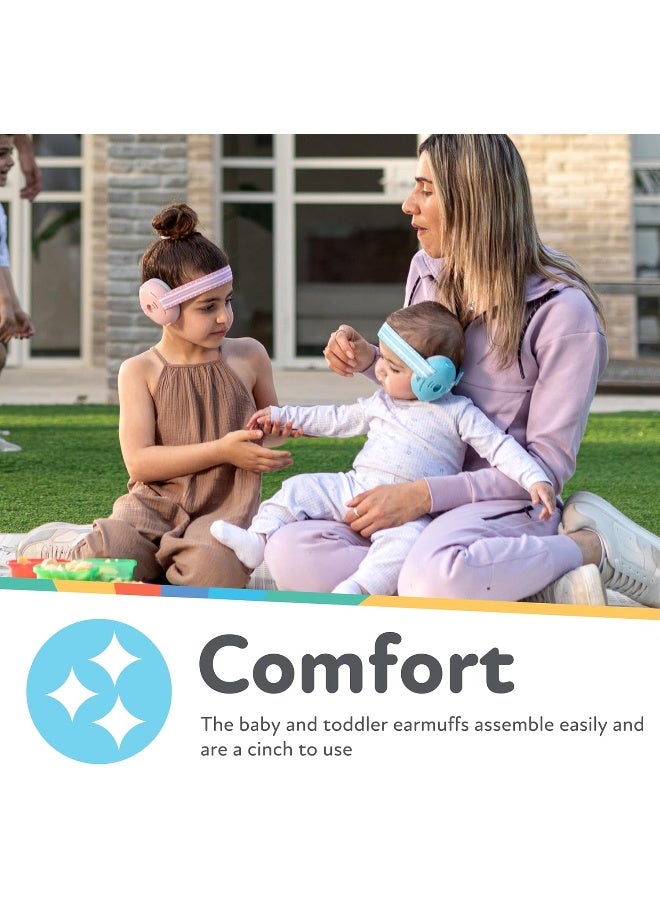 Nuby Nuby Soft Sounds Earmuffs - Adjustable Baby Earmuffs - Baby Essentials for Travel - Gray  - Image 3
