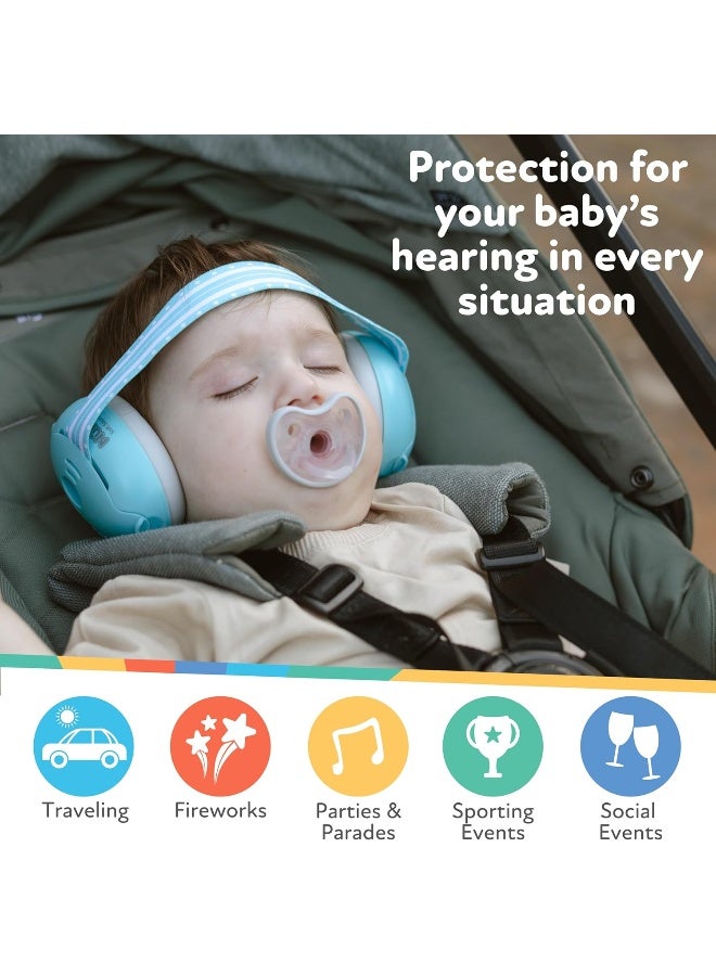 Nuby Nuby Soft Sounds Earmuffs - Adjustable Baby Earmuffs - Baby Essentials for Travel - Gray  - Image 4