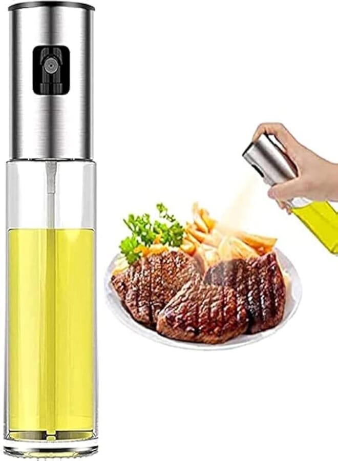 ULTRONEX Oil Sprayer for Cooking Olive Oil Sprayer Mister for Air Fryer Vegetable Vinegar Oil Portable Mini Kitchen Gadgets for Baking, Salad, Grilling, BBQ, Roasting (One Piece)