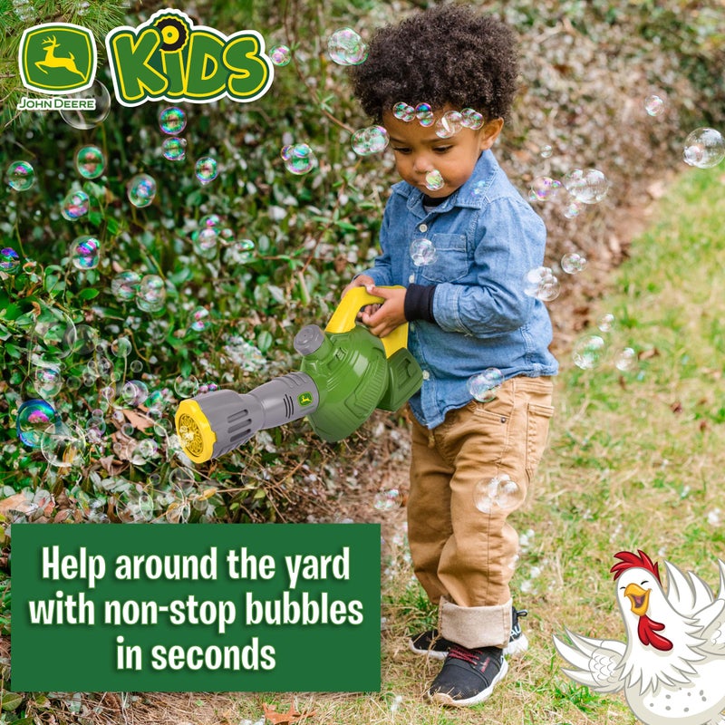John Deere Bubble Leaf Blower Toy for Kids Includes 24oz Bubble Refill Gas Can, Outdoor Bubble Machine for Kids, Easy to Use, Outdoor Play, Great Gift Toddler 3+ - Image 5