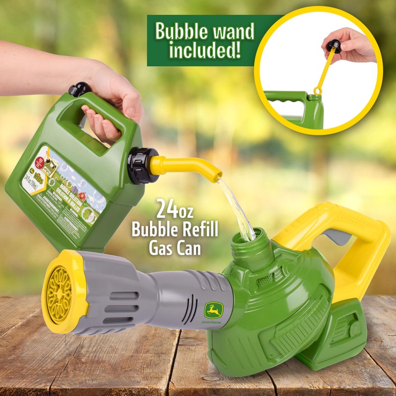 John Deere Bubble Leaf Blower Toy for Kids Includes 24oz Bubble Refill Gas Can, Outdoor Bubble Machine for Kids, Easy to Use, Outdoor Play, Great Gift Toddler 3+ - Image 3