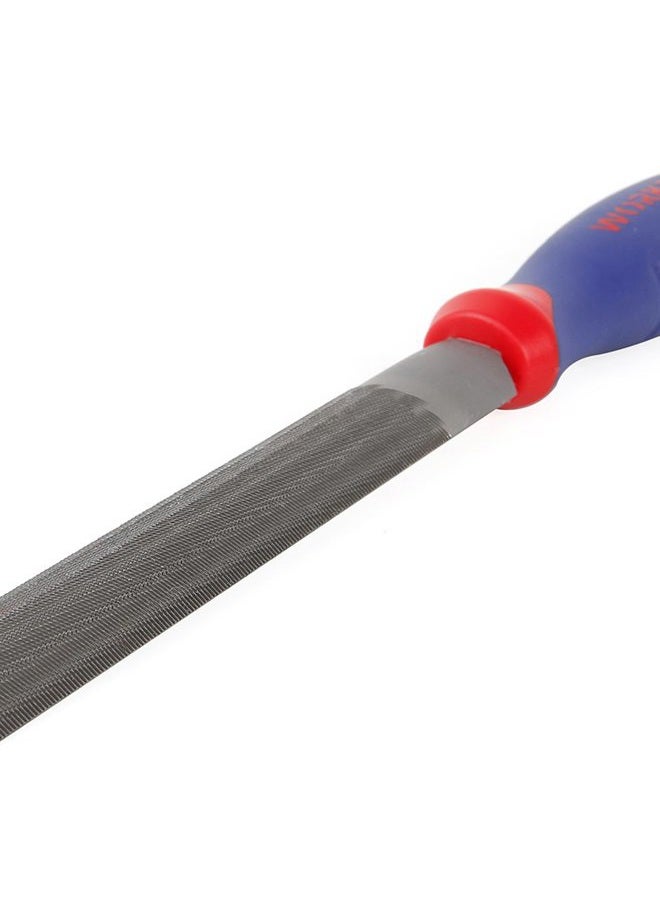 WORKPRO W051003 8 In. Half Round File, Durable Steel File for Concave, Convex & Flat Surfaces, Comfortable Anti-Slip Grip, Double Cut & Single Cut, Tool Sharpener for Pro's and DIY (Single Pack) - Image 2