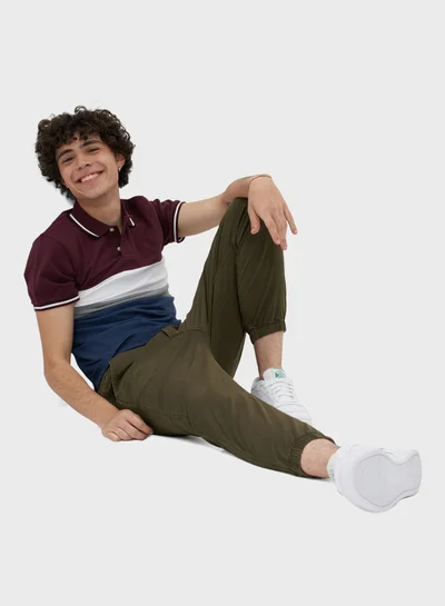 American Eagle Color Block Pique Polo