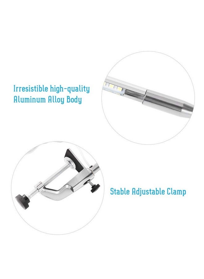 روتيكت مصباح Rotekt Clip on، مصباح LED USB للأظافر، مصباح مكتب LED للأظافر، مكتب مانيكير تقني بجانب السرير، مشبك LED احترافي يدور 360 درجة مع مفتاح للقراءة - Image 3