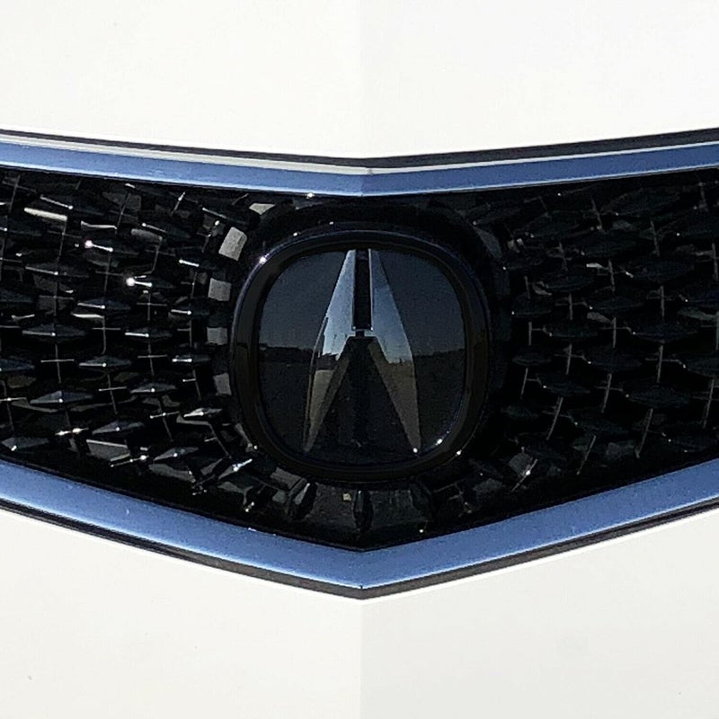 SlickMod Chrome Delete Blackout Vinyl Overlay for 2018-2020 Acura TLX Front Emblem Ring (Gloss Black) - Image 3