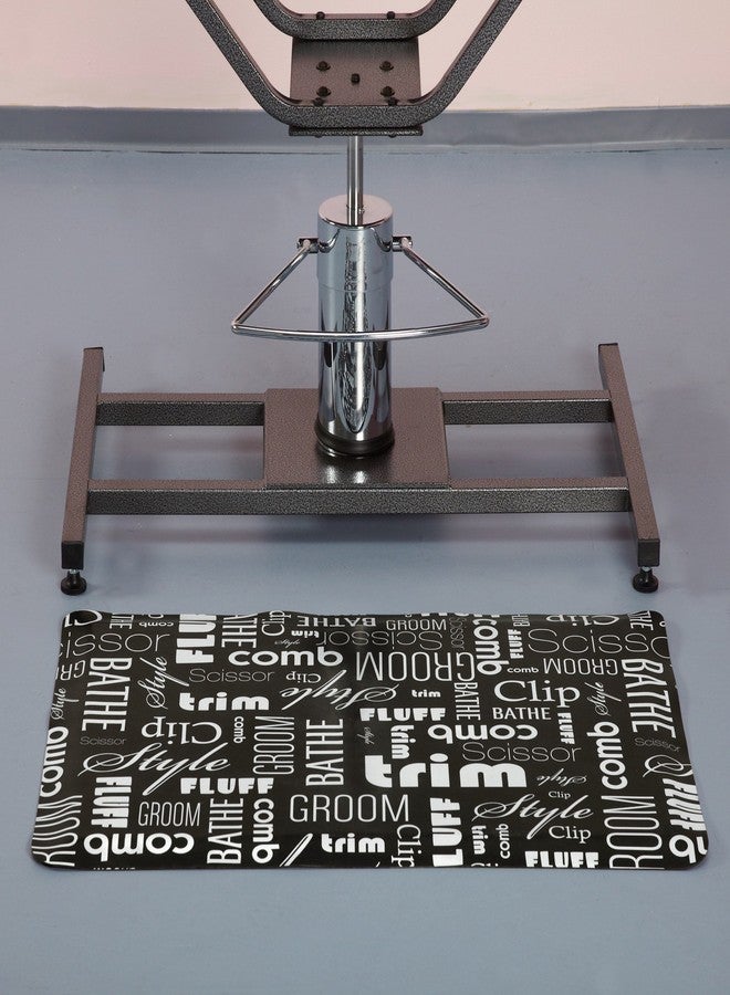 توب بيرفورمانس سجادات عالية الأداء مضادة للإجهاد - سجادات مريحة ومتينة مصنوعة من مادة PVC والإسفنج، مثالية لمصففي الكلاب المحترفين - جرافيتي بيت، أسود - Image 2