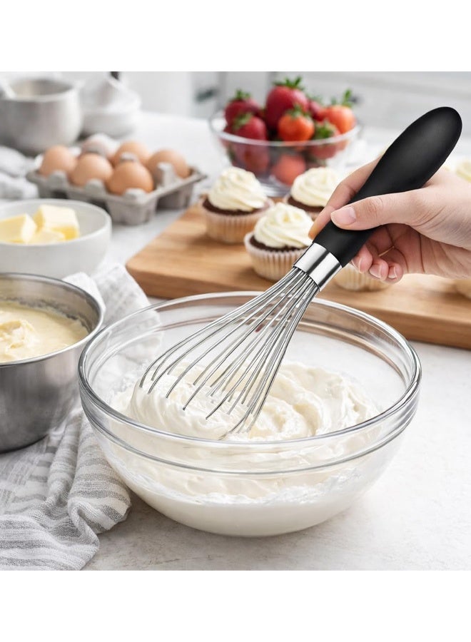 Stainless Steel Balloon Whisk With ComfortableHandle, Kitchen Egg Whisk For Baking, Mixing, Cooking, Durable Hand Whisk - Image 5