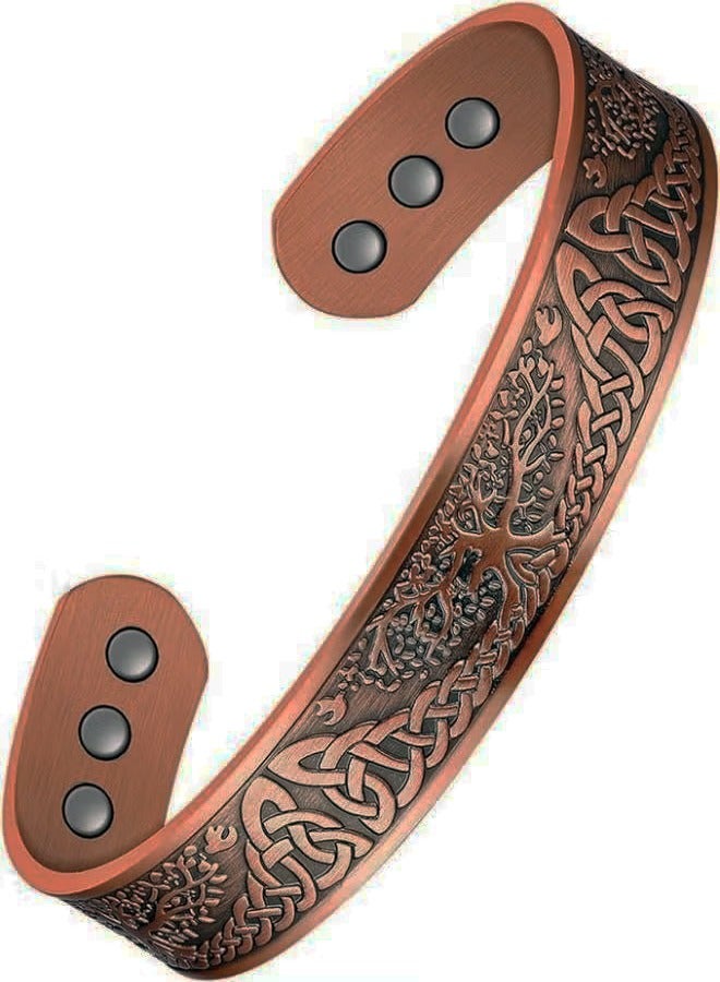 Magnetic bracelets, men, adjustable copper sleeve bracelets, wide solid copper bracelets, magnetic bracelets bracelets, jewelry - Image 1
