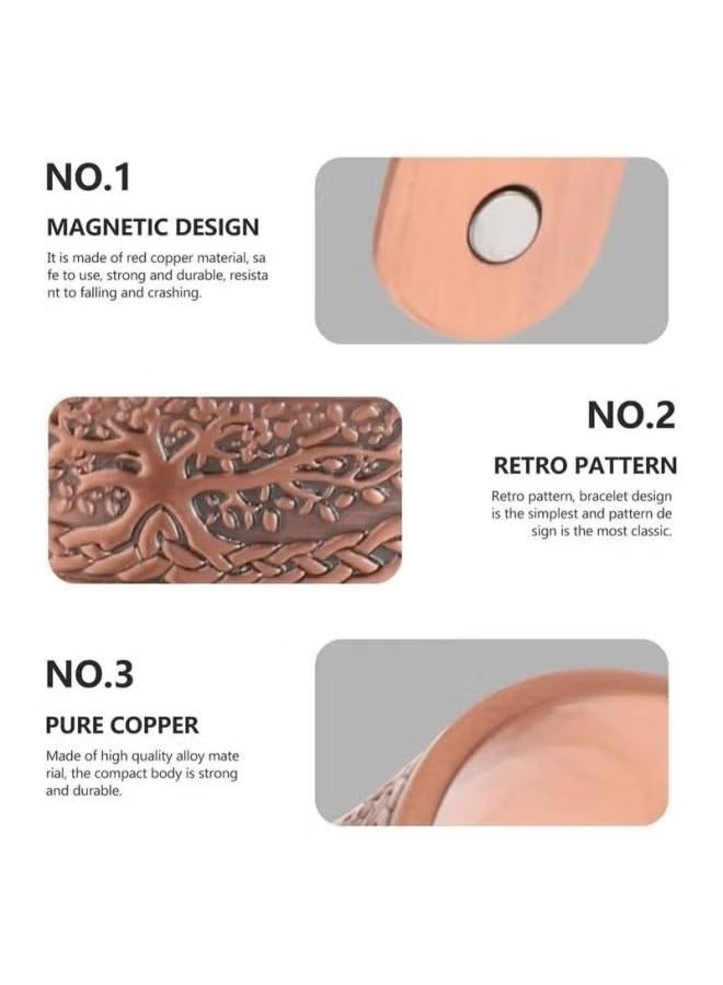 Magnetic bracelets, men, adjustable copper sleeve bracelets, wide solid copper bracelets, magnetic bracelets bracelets, jewelry - Image 3