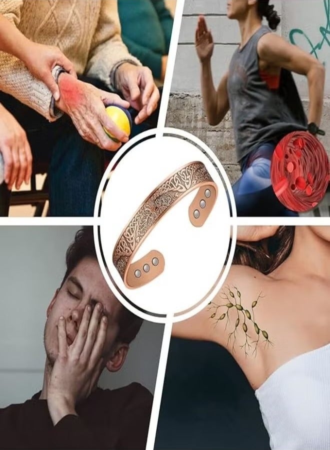 Magnetic bracelets, men, adjustable copper sleeve bracelets, wide solid copper bracelets, magnetic bracelets bracelets, jewelry - Image 5
