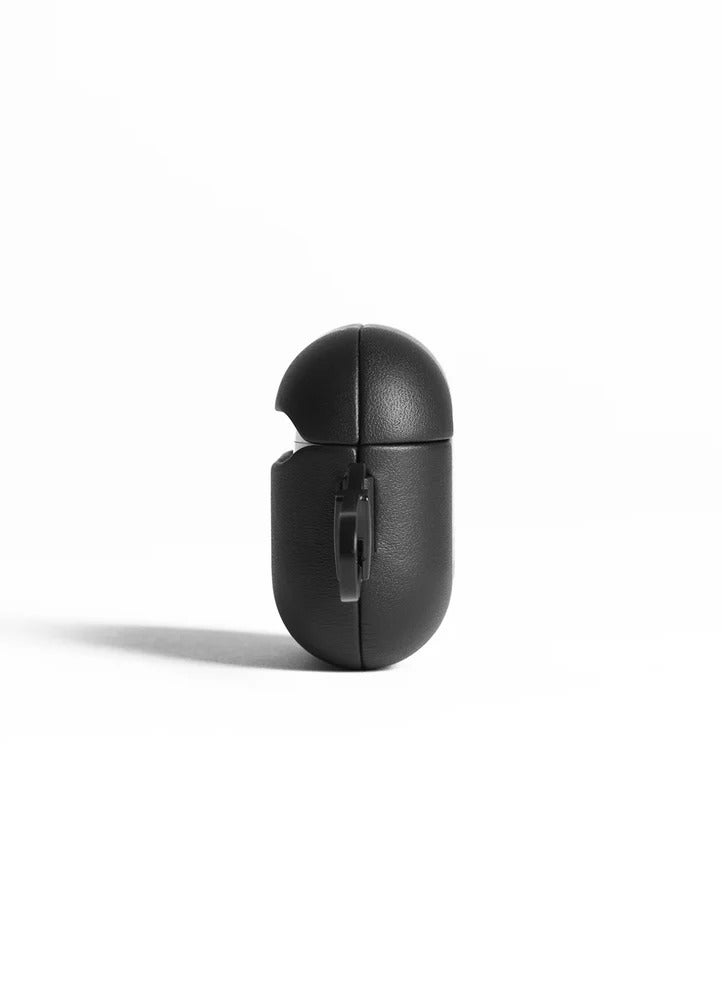 موجو حافظة جلدية فاخرة متوافقة مع ايربودز  شحن لاسلكي مقاومة للصدمات للرجال والنساء أسود - Image 4