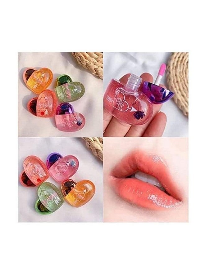 Aasakt Moisturizing And Hydrating Cute Heart Shaped Lip Gloss Tint For Women/Girls | Long Lasting & Easy to Use | Nourishing Natural Lips & Cheek Tint - (Pack of 3) - Image 3