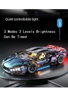 Cool Baby COOLBABY Sports Car Fun Racing Set Cyberpunk Sports Car Lamborghini SIAN Model Remote Control Car Children's Toy Blocks Toys For Boys And Girls Over 6 Years Old 1314 Pcs  - Image 4