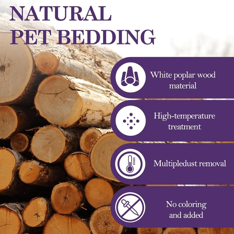 BirdShala Pine Wood Shavings for Bedding | Ultra Soft, Natural & Low Dust | Odor Control & High Absorption | Safe for Hamsters, Guinea Pigs, Rabbits, Small Birds & Pets |1KG Pack - Image 3