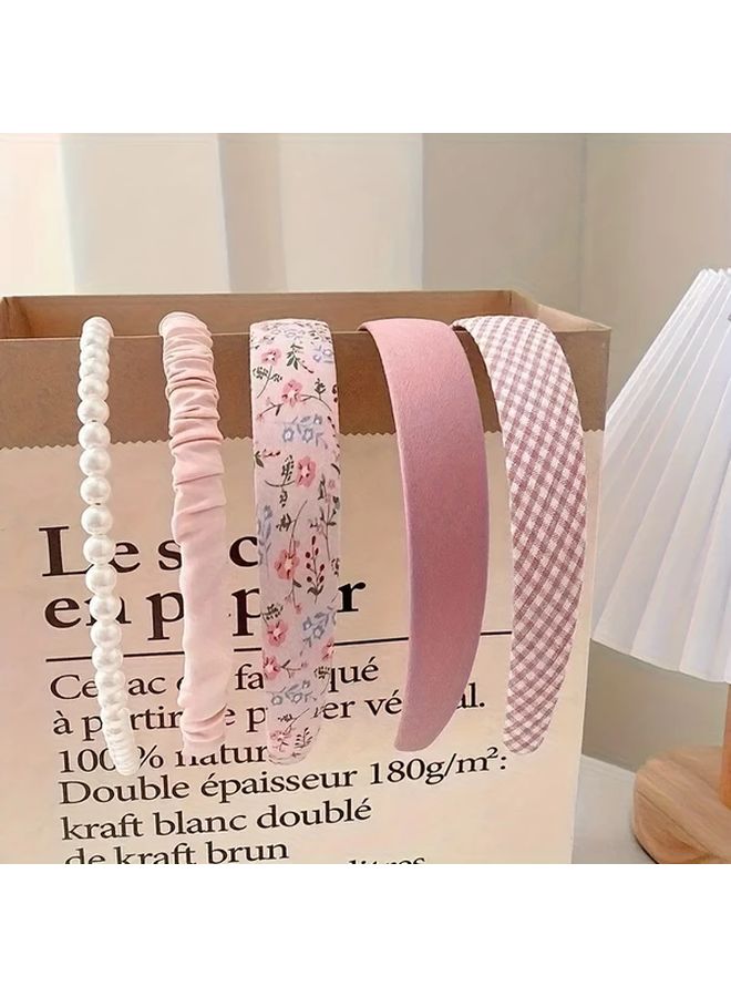 Purple Hair Accessories Set 5pcs Vintage Headband Hair Clips Ties Birthday Gift - Image 1