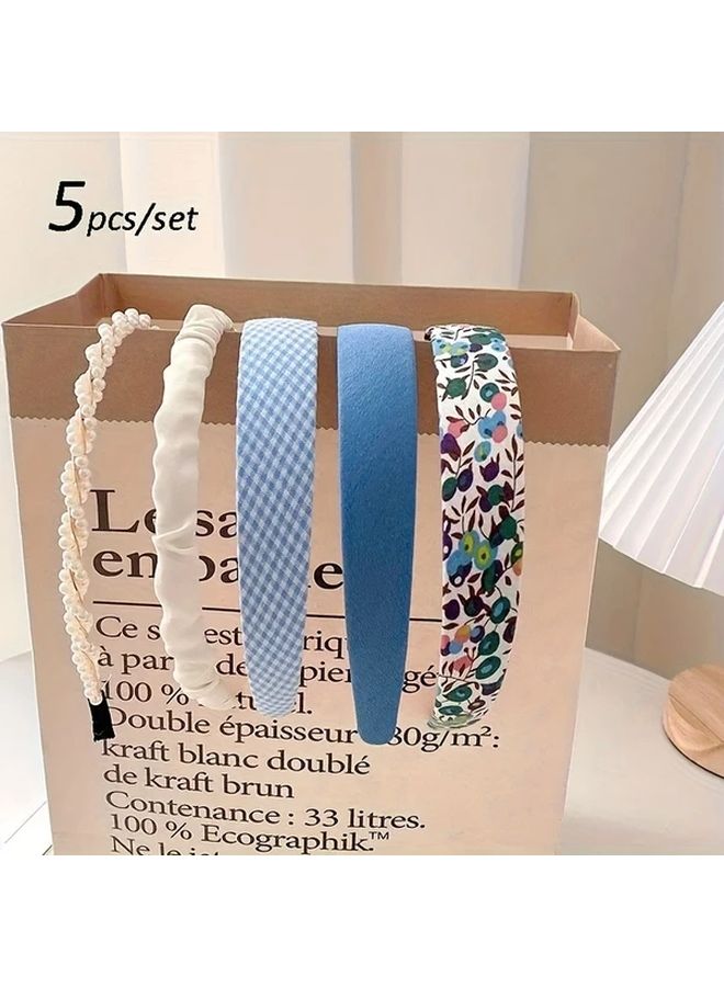 Purple Hair Accessories Set 5pcs Vintage Headband Hair Clips Ties Birthday Gift - Image 2