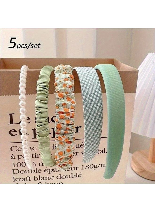 Purple Hair Accessories Set 5pcs Vintage Headband Hair Clips Ties Birthday Gift - Image 3
