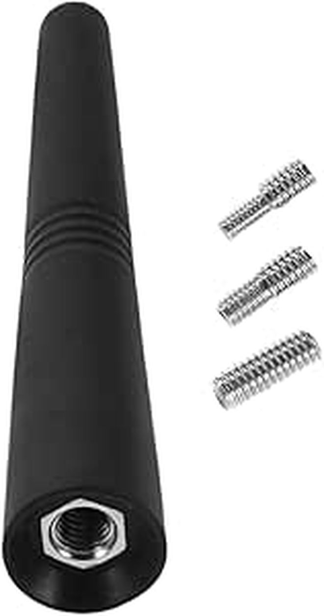 Universal Short Car Antenna 3.6 Inch Roof Mounted Radio Aerial With M4 M5 M6 Thread Adapters Enhanced Signal Reception - Image 1