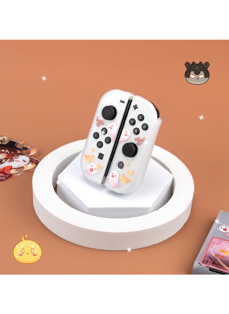 Generic - Genshin Impact Hu Tao Case Compatible with Nintendo Switch OLED and Joy Con's Slim Case - OLED Switch's shock-absorbing and anti-scratch skin case - Image 1