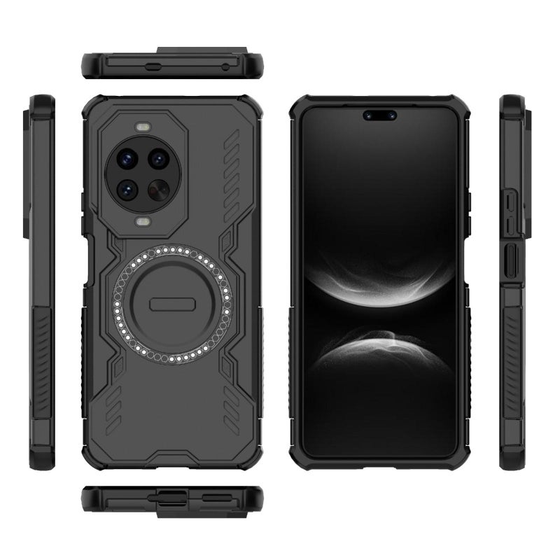 إيروريكس جراب هاتف Huawei nova 14 Pro 5G Armor MagSafe ذو الحلقة المغناطيسية المقاوم للصدمات (أسود) - Image 3