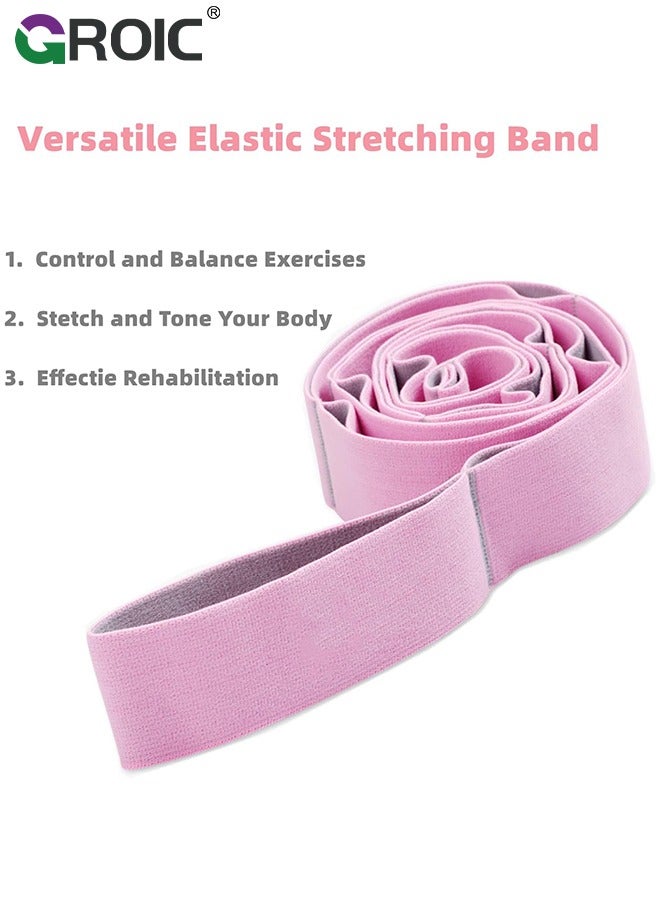 GROIC Elastic Yoga Stretching Strap 53.15 Inch Adjustable 11 Loop Stretch Strap Training Dance Stretch Band for Leg Pilates Gymnastics Home Exercise Workout Equipment Adult Children  - Image 5