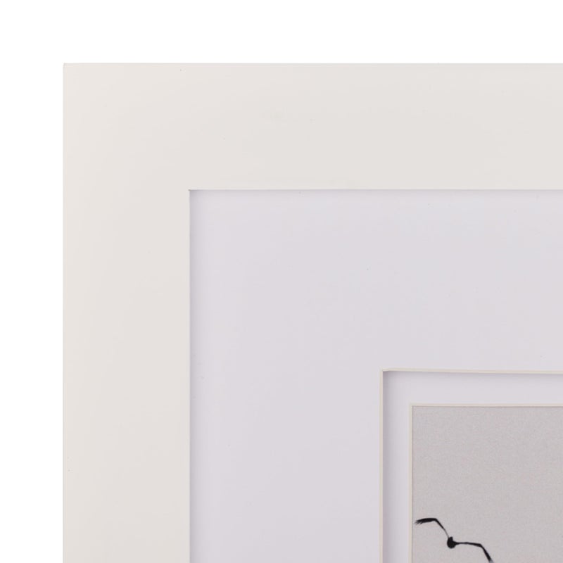 Gallery Solutions - 11"x14" Wall Mount/Tabletop Picture Frame - Double Mat - Matted to 8"x10" -White - Versatile Display Option for Your Cherished Memories - Rectangular Tabletop - White Poster Frame - Image 5