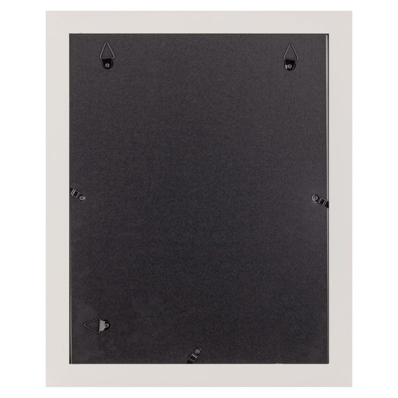 Gallery Solutions - 11"x14" Wall Mount/Tabletop Picture Frame - Double Mat - Matted to 8"x10" -White - Versatile Display Option for Your Cherished Memories - Rectangular Tabletop - White Poster Frame - Image 3