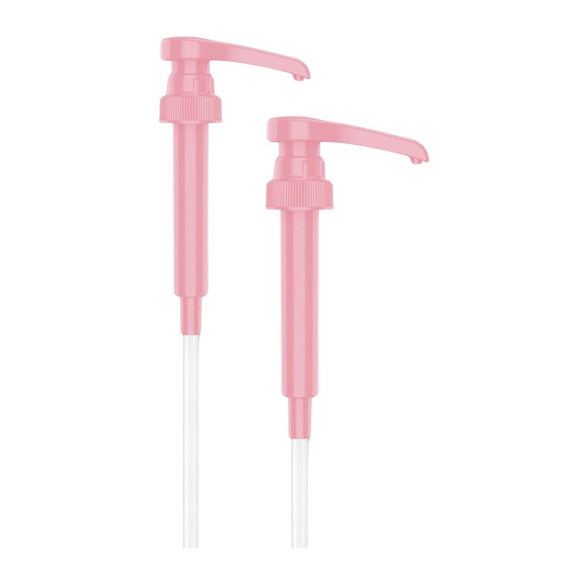 PERMINKS Syrup Pump Compatible with Torani, Davinci and Skinny (Set of 2) - fits Bottles (25.4 oz-750ml) (Pink) - Image 1
