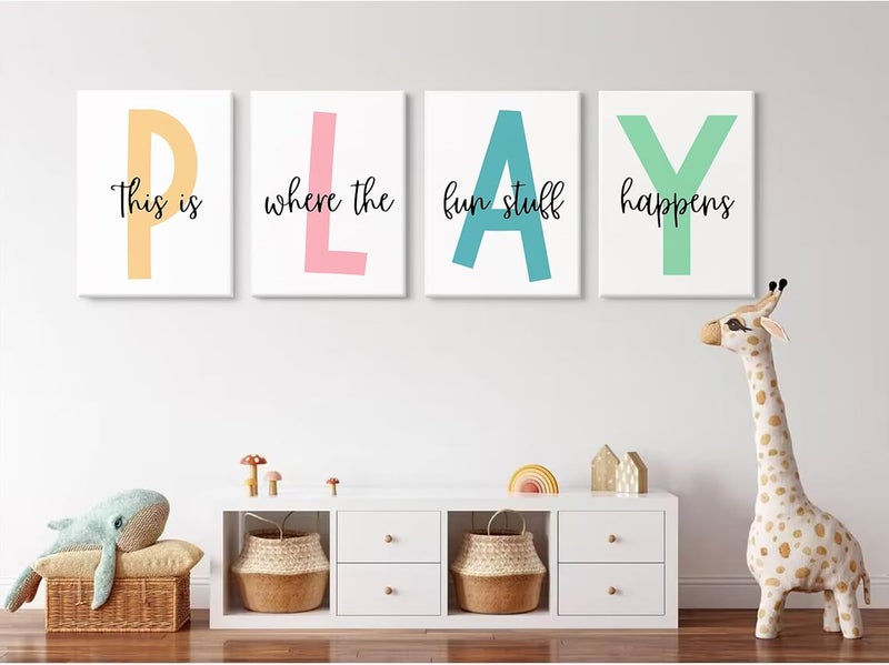 Baccone Kids Playroom Wall Art Set of 4 - Image 5