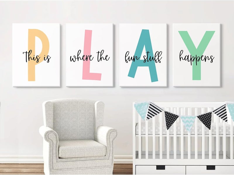 Baccone Kids Playroom Wall Art Set of 4 - Image 4