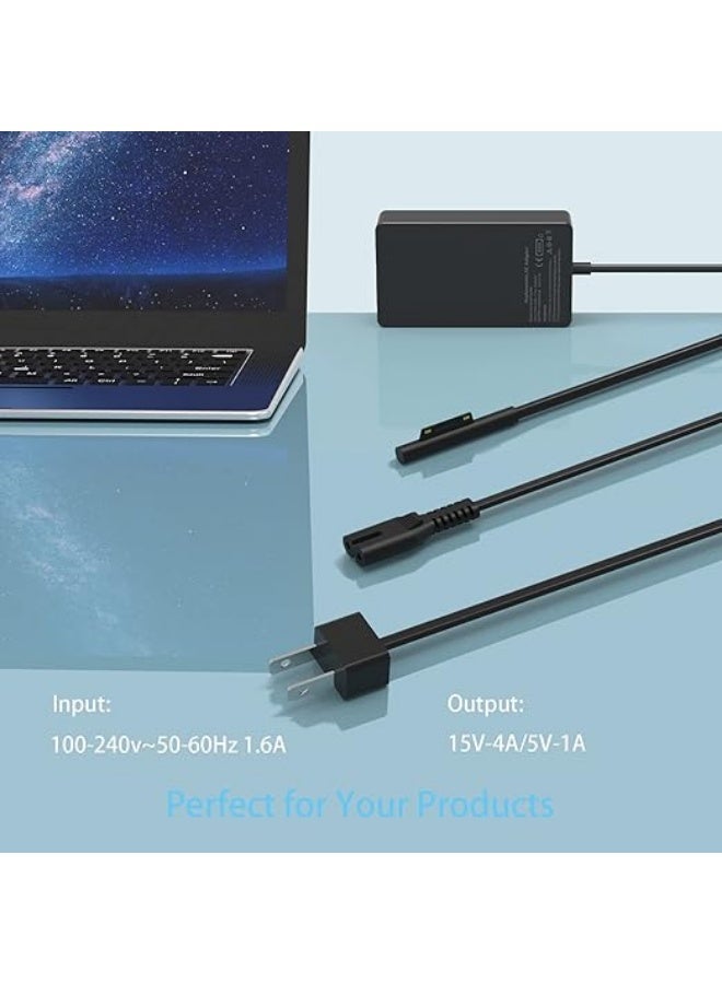 65W Laptop Charger Power Adapter Compatible with Surface Pro Surface Laptop Surface Go and Surface Book Devices - Image 3
