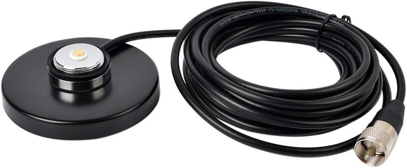 HYS TC-MB90 NMO Mount Magnetic Base with 5M RG58 Coaxial Cable for Mobile Radio Antenna - Image 4