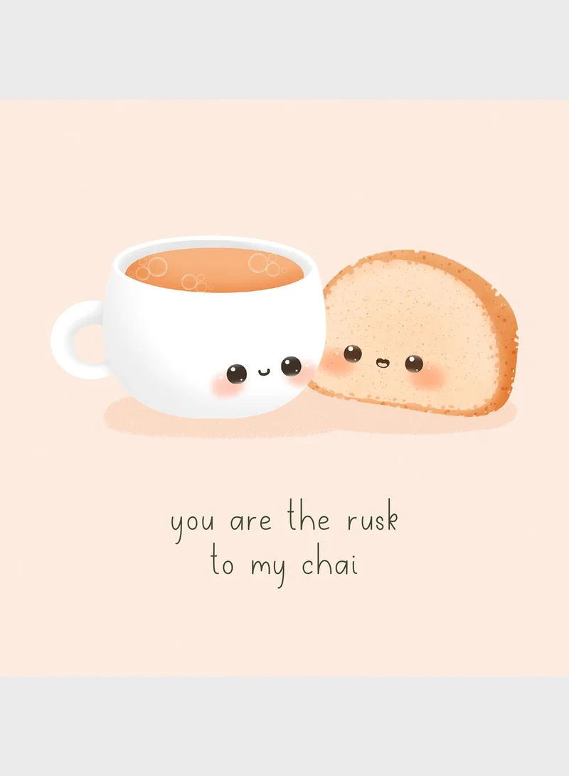 Peacock Supplies Chai & Rusk Greeting Card