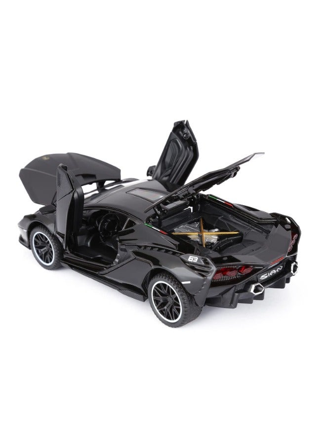 Dexo 1:32 Simulation of Lamborghini Jiaye Metal Model Car with Light and Sound Pull Back Toy Car for Boys Age 6 + Year Old - Image 2