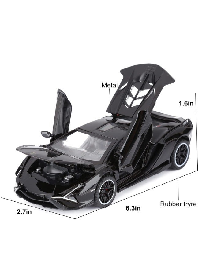 Dexo 1:32 Simulation of Lamborghini Jiaye Metal Model Car with Light and Sound Pull Back Toy Car for Boys Age 6 + Year Old - Image 5