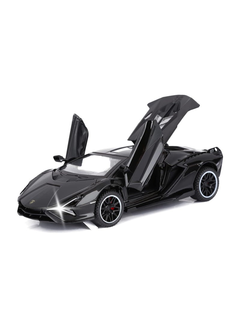 Dexo 1:32 Simulation of Lamborghini Jiaye Metal Model Car with Light and Sound Pull Back Toy Car for Boys Age 6 + Year Old - Image 1