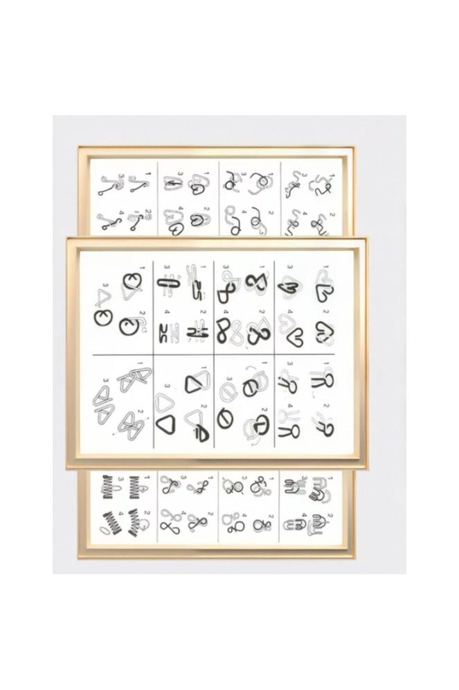 مجموعة لغز الأسلاك المعدنية من 24 مع الحقيبة - Image 4