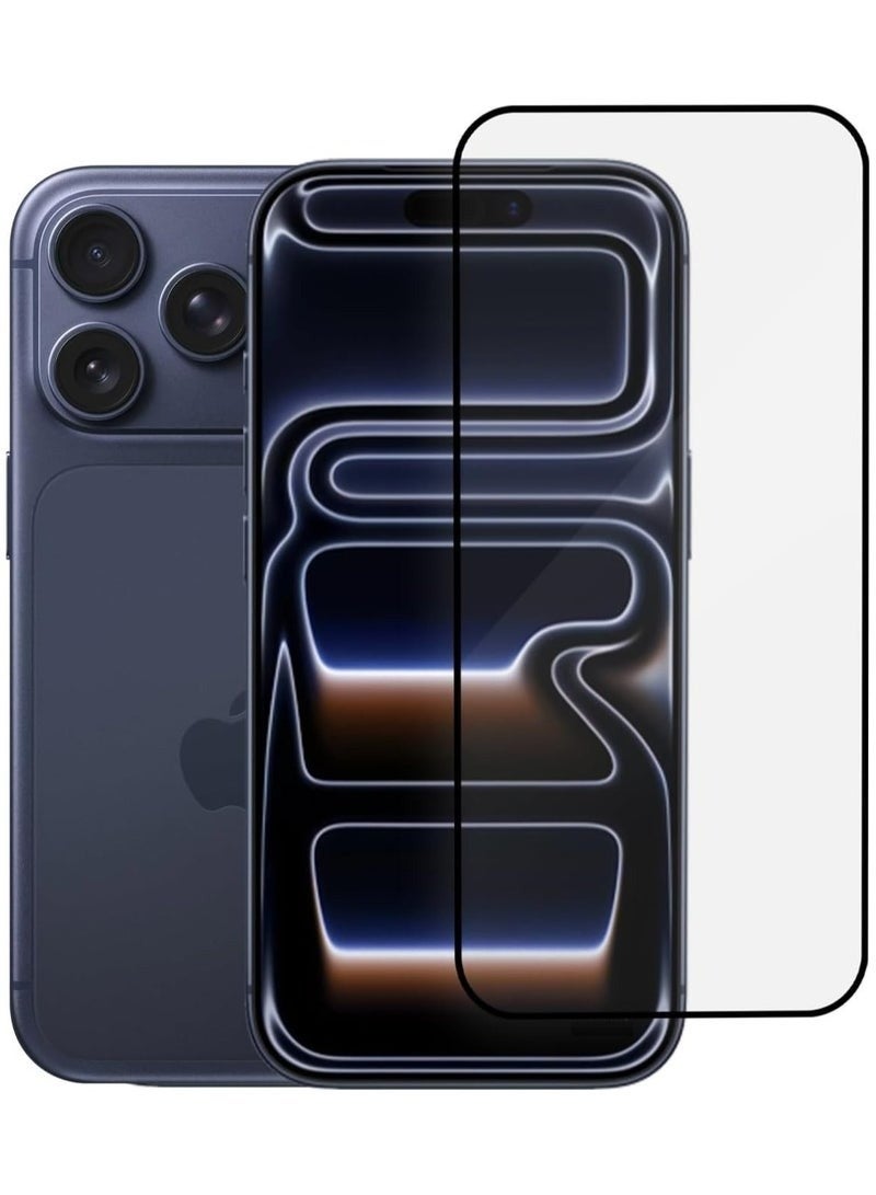 Screen protector compatible with Apple iPhone 17 Pro Screen Protector Tempered Glass Anti-Glare HD Full Coverage Easy Installation Touch Sensitive